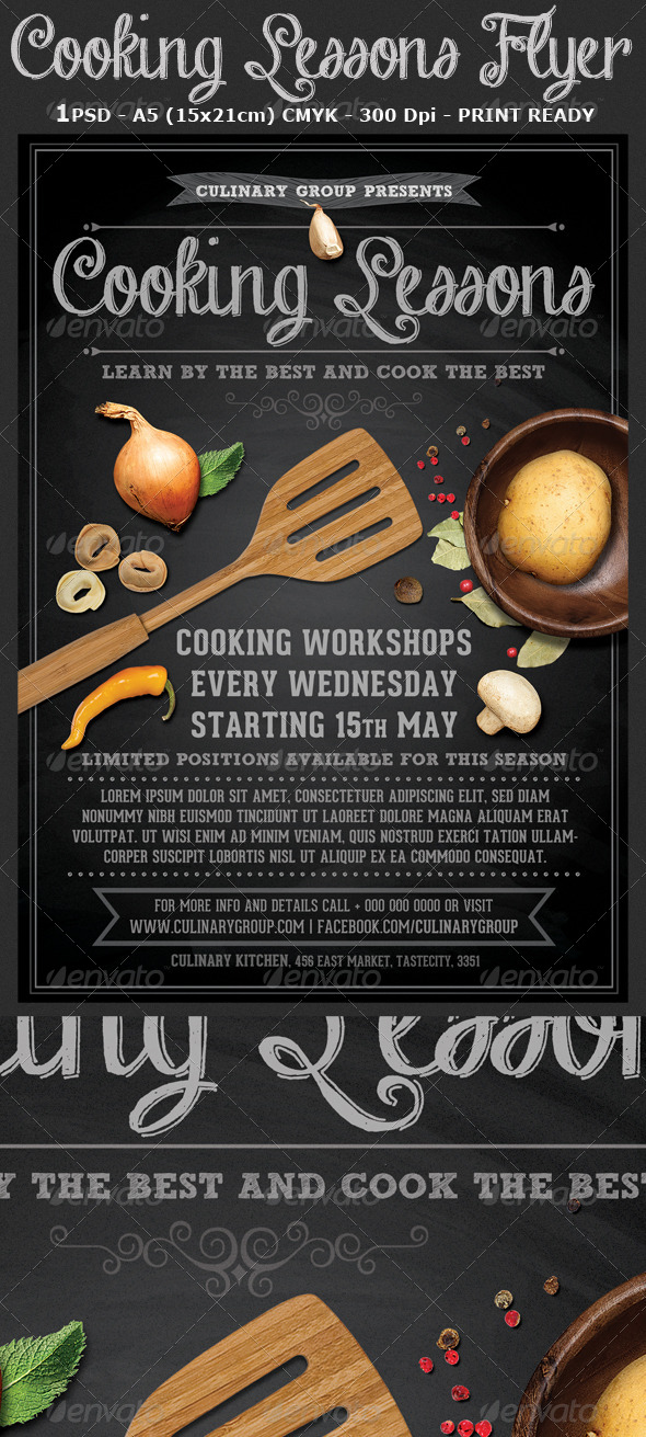 Cooking Lessons Flyer Template v2