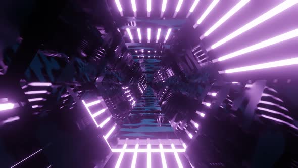 Sci-fi changing colors tunnel loop.