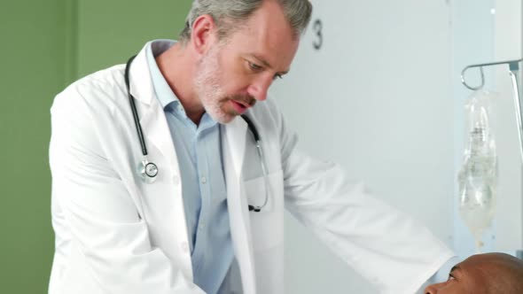 Doctor talking to patient