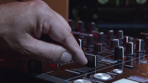 DJ Hands Working With Musical Equipment 07