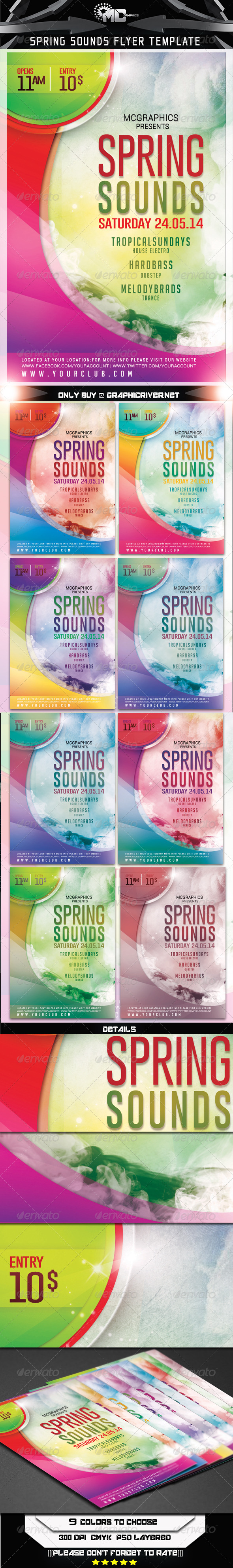 Spring Sounds Flyer Template