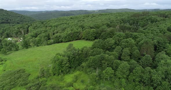 The Catskill Mountains roll into the distance in this drone shot.