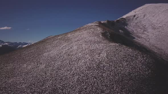 Snowy muntain slope