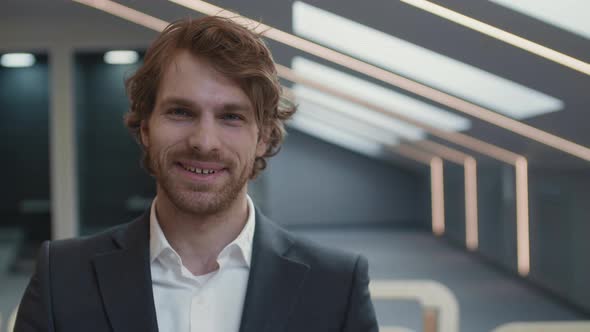 Portrait Young Handsome Businessman