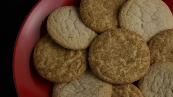 Cinematic, Rotating Shot of Cookies on a Plate - COOKIES 148