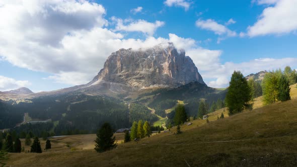 Time Lapse  Dolomites Langkofel Italy Landscape