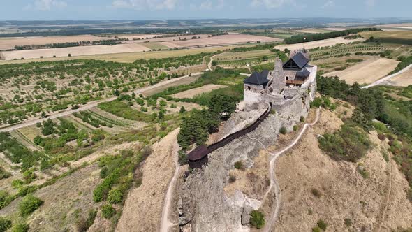 Aerial view of Boldogko Castle in Hungary