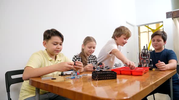 Creative Kids Using Building Kit