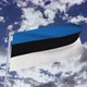 Estonia Flag With Sky - VideoHive Item for Sale