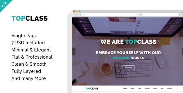 TOPCLASS - szablon OnePage Creative PSD