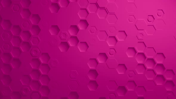 Pink Abstract Hexagon Geometric Surface Seamless Loop  UHD