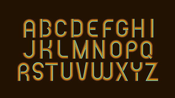 Animated Retro Alphabet