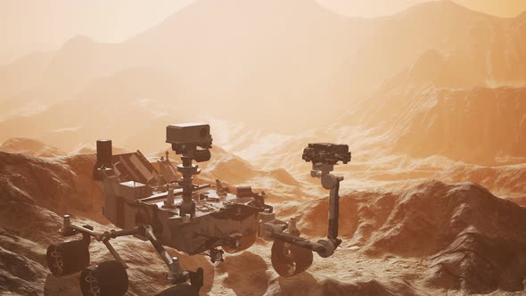 Curiosity Mars Rover Exploring the Surface of Red Planet