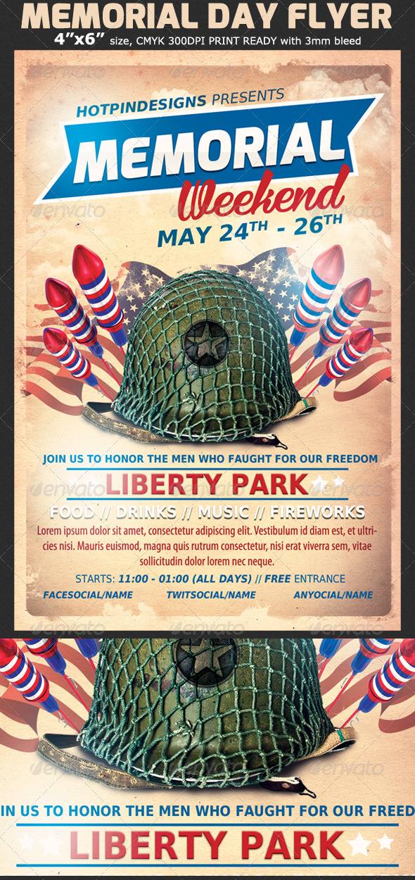 Memorial Day Event Flyer Template