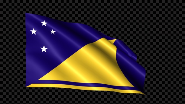 Tokelau Flag Blowing In The Wind