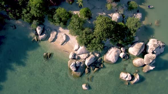 Flying Above Island Beach