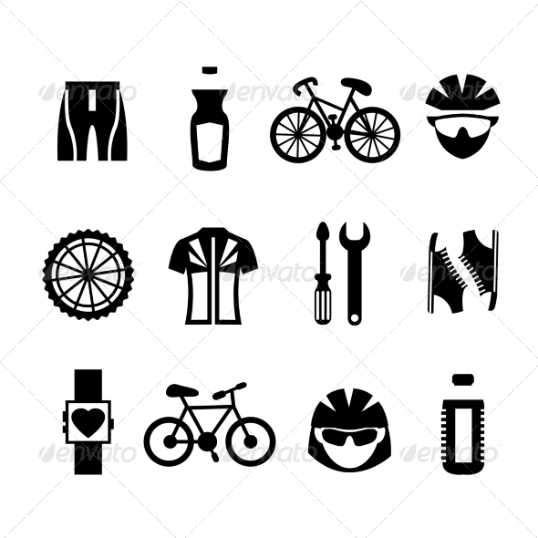 Bicycle Icons Set