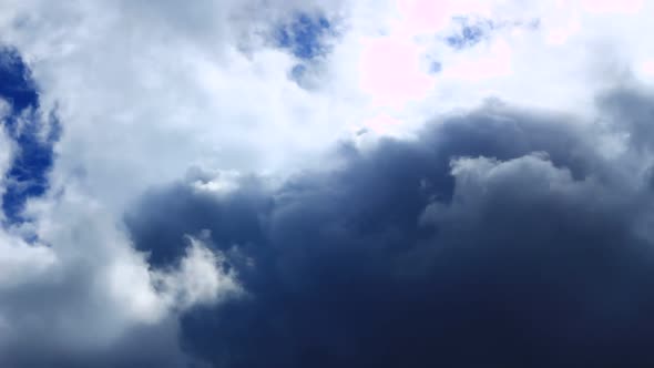 Intensive Bold Blue Sky and White Clouds alt