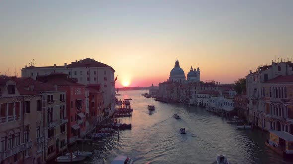 Aerial View of Venice. Sunrise