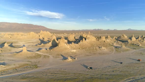 Spires Rising From the Barren and Flat Landscape