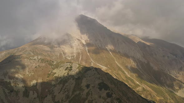 Aerial View On Vihren Peak In Pirin Mountain