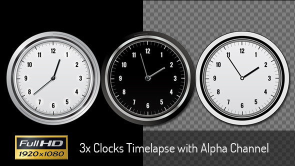 3x Clock Timelapses