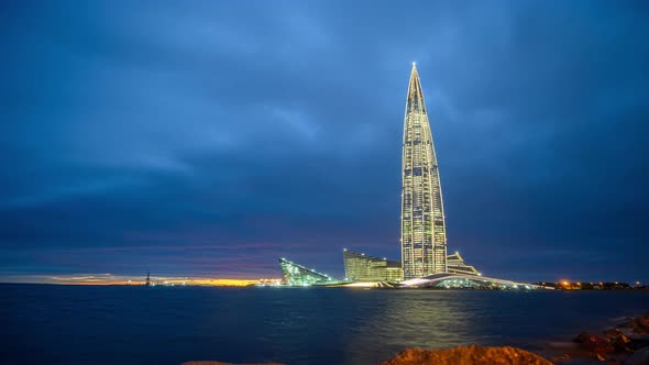 Lahta center, financial business center of saint petersburg. tallest building in europe