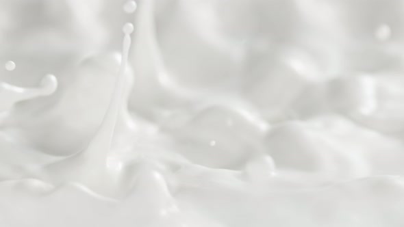 Super Slow Motion Shot of Splashing Fresh Cream at 1000Fps