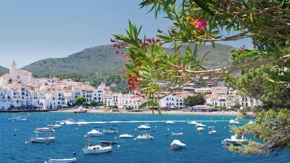 Beautiful View of the City of Cadaques in Catalonia Spain