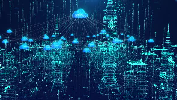 Cloud Computing Cloud Service Smart Technology City Information Network Connection