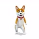 Dog Corgi Character Dancing A Modern Dance on White Background - VideoHive Item for Sale