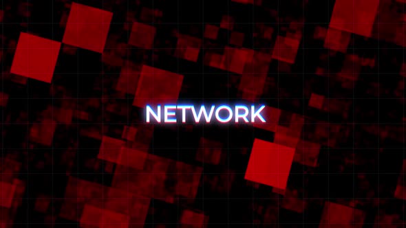 Network Digital Glitch Text Background