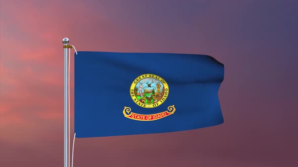 Idaho Flag 4k