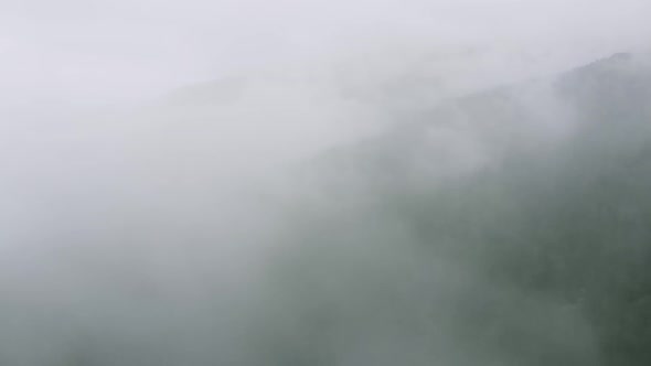 Aerial Shot After Rainy Weather in Mountains