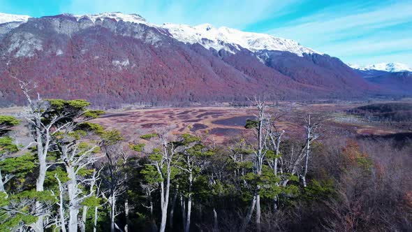 Patagonia landscape. Ushuaia Tierra del Fuego. Patagonia Argentina.