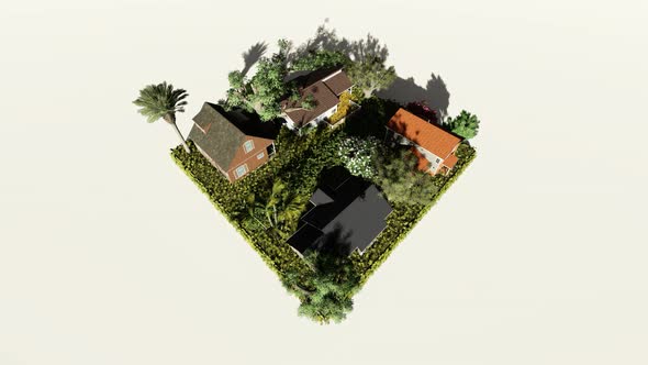 Isometric suburban village