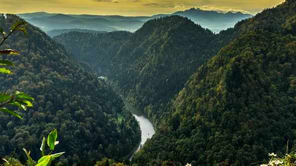 View of the Pieniny Mountains.