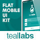 Teallabs - Modern & Cool Teal Flat Mobile UI Kit - GraphicRiver Item for Sale