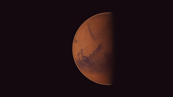 Red Planet Mars in the Starry Sky alt