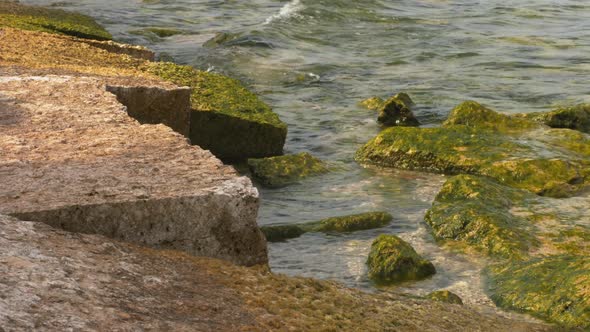 Stone Blocks In The Water