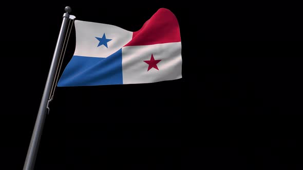 Panama Flag With Alpha Channel  4K