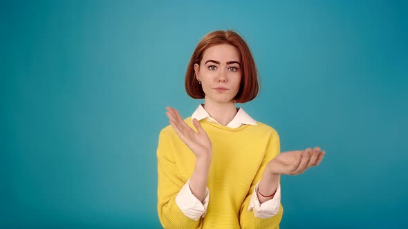 Young Woman in Yellow Pullover