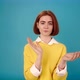 Young Woman in Yellow Pullover - VideoHive Item for Sale