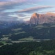 Dolomites cottages under the rugged mountains peaks at sunrise - VideoHive Item for Sale
