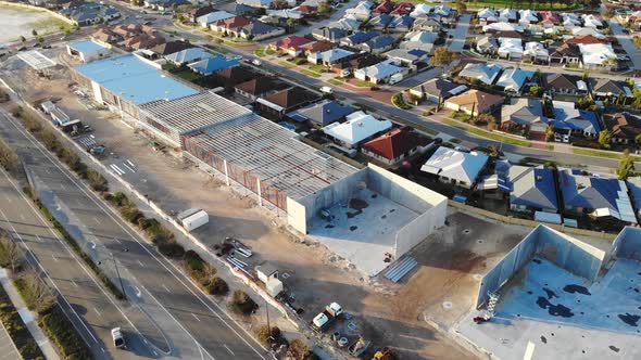 Aerial View of Developing Buildings in Australia