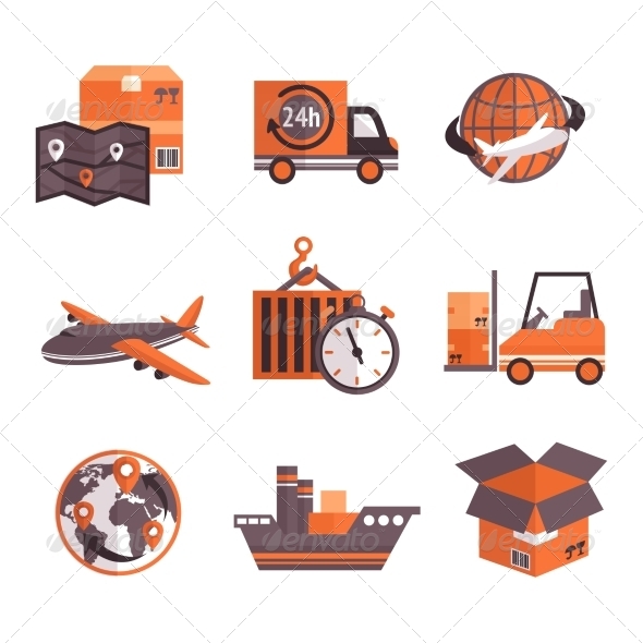 Logistic Services Icons Set