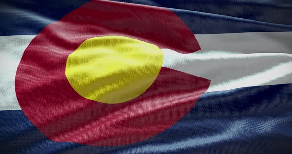 Colorado waving flag 4K looped