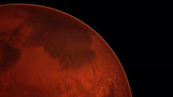 Red Planet Mars in the Starry Sky alt