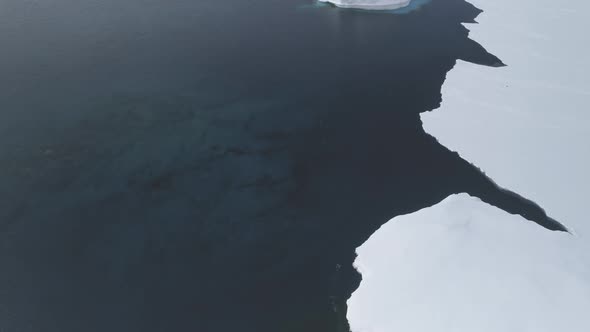 Antarctica Ocean Coast Landscape Aerial View