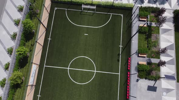 Aerial View of a Football Court